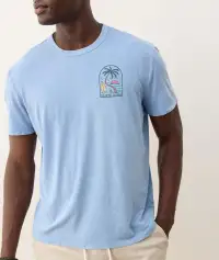 Relaxed Hemp Graphic Tee(Small,Endless Sky)