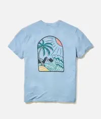 Relaxed Hemp Graphic Tee(Small,Endless Sky)