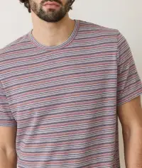 Signature Jacquard Crew Tee(Small,Withered Rose Multi)