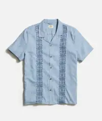 Stretch Selvage Embroidered Resort Shirt