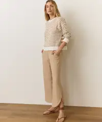 Allison Wide Leg Pant(Extra Small,Taupe)