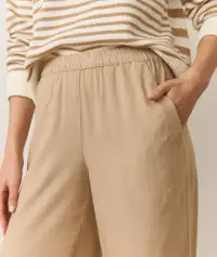Allison Wide Leg Pant(Extra Small,Taupe)
