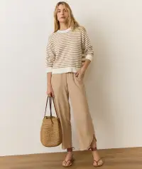 Allison Wide Leg Pant(Extra Small,Taupe)