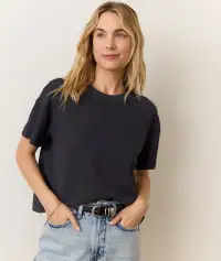 Sadie Vintage Slub Crop Tee