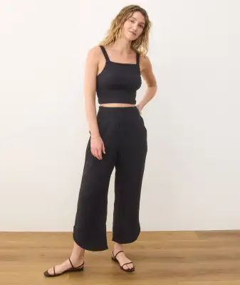 Lila Double Cloth Tank(Extra Small,Black)