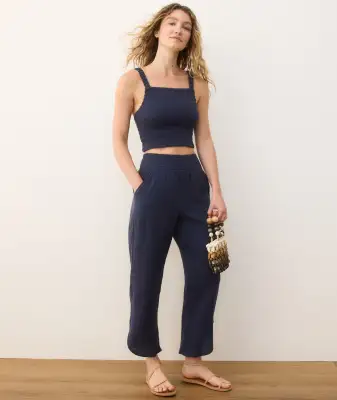 Cali Double Cloth Pant(Extra Small,Indigo)