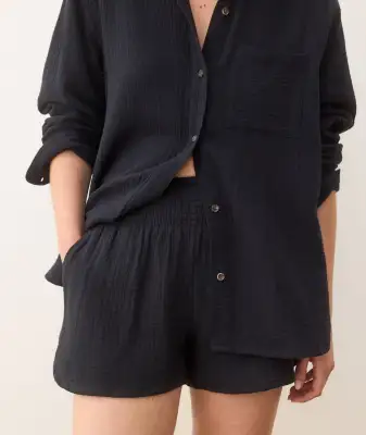 Cali Double Cloth Short(Extra Small,Black)