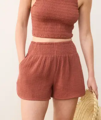 Cali Double Cloth Short(Extra Small,Rust)
