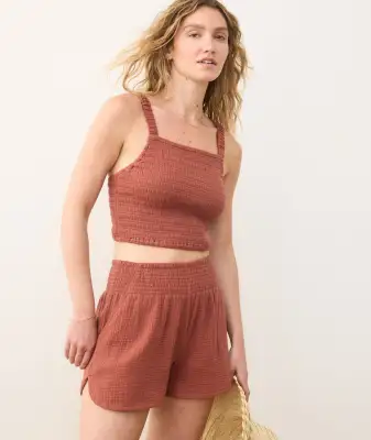 Cali Double Cloth Short(Extra Small,Rust)