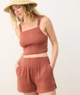 Cali Double Cloth Short(Extra Small,Rust)