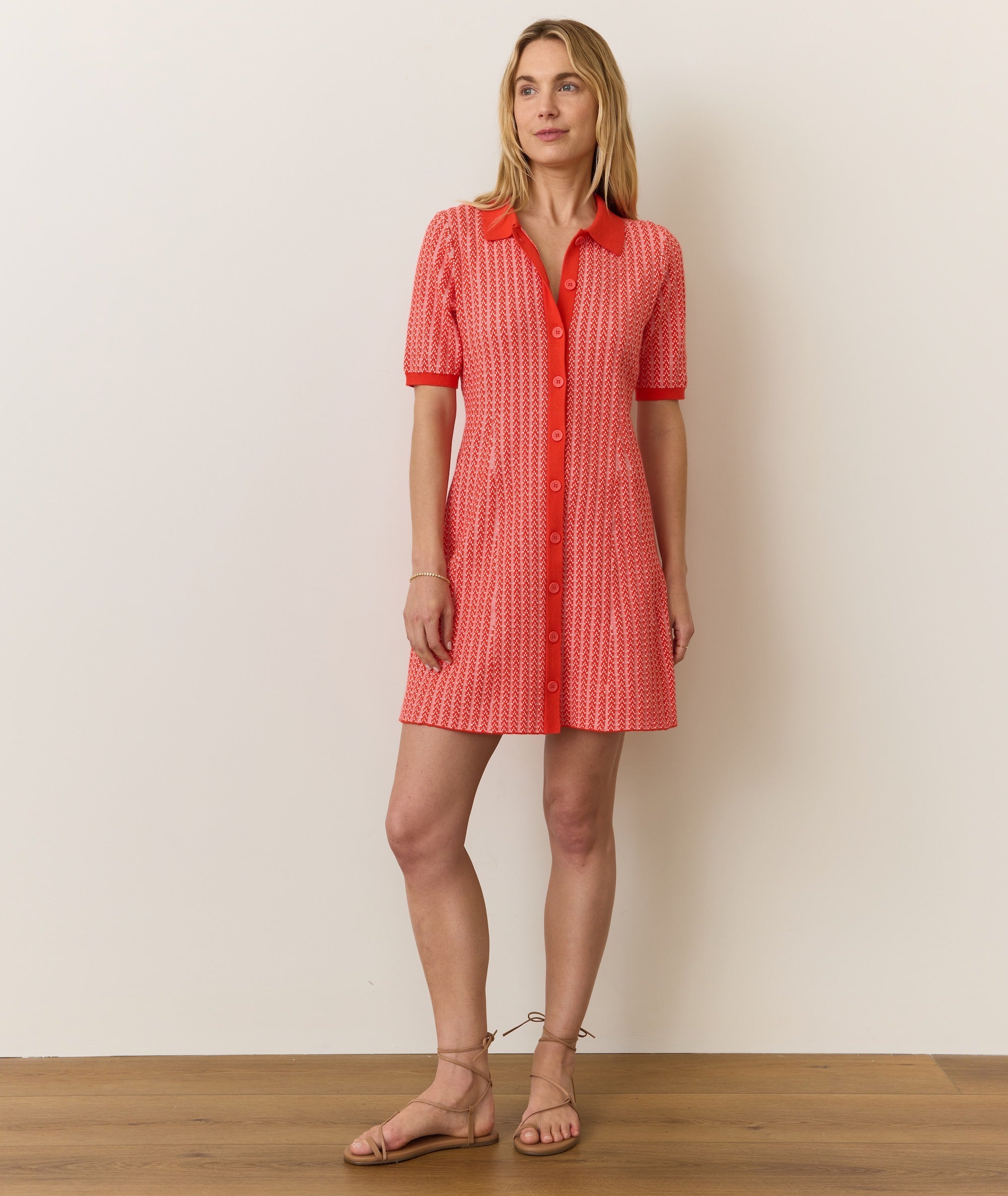 Alice Textured Polo Dress