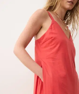 Cari V-Neck Jumpsuit(Extra Small,Hibiscus)