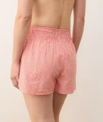 Cali Seersucker Short(Extra Small,Hibiscus/Sand Stripe)