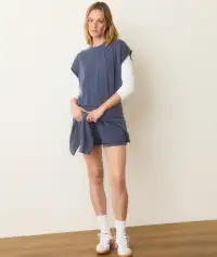 Cloud 9 Terry Dolman Tee(Extra Small,Faded Indigo)