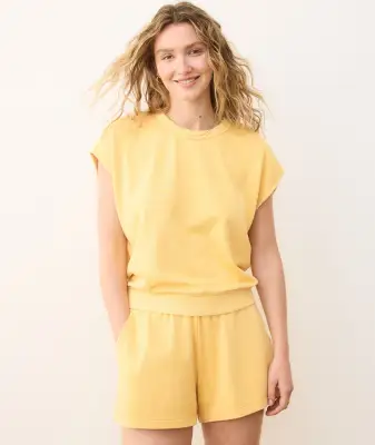 Cloud 9 Terry Dolman Tee(Extra Small,Sunflower)