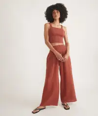 Lila Double Cloth Tank(Extra Small,Rust)