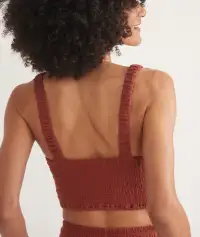 Lila Double Cloth Tank(Extra Small,Rust)