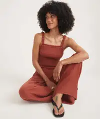 Lila Double Cloth Tank(Extra Small,Rust)