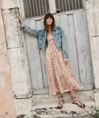Ash Crop Denim Jacket(Extra Small,Medium Wash)