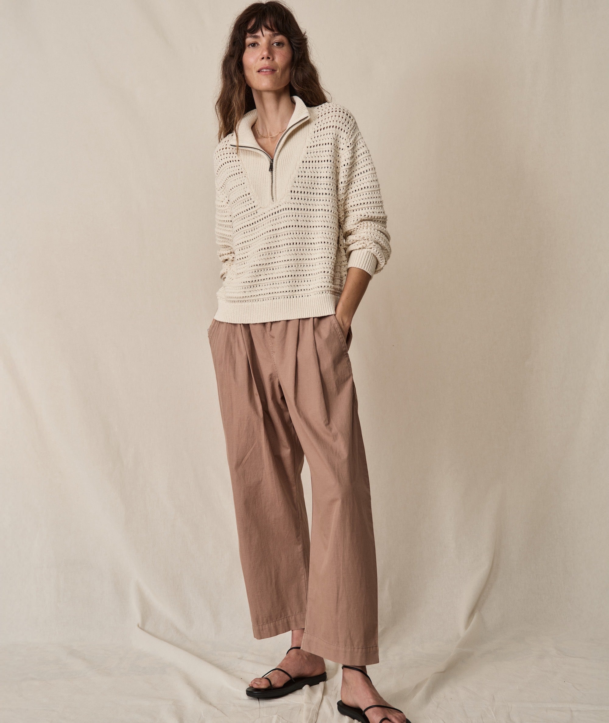 Kyra Poplin Barrel Pant