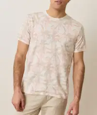 Signature Crew Tee(Small,Faded Palm)