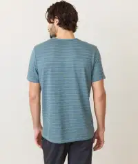 Signature Jacquard Crew Tee(Small,Blue Spruce Multi)
