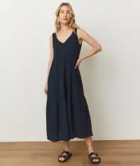 Corinne Double Cloth Maxi Dress