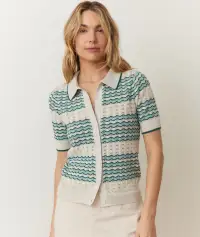 Piper Knit Resort Shirt(Extra Small,Aqua Groove)