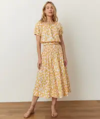 Bea Poplin Midi Skirt