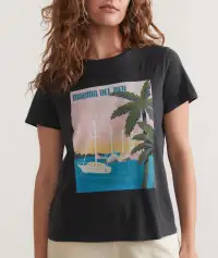 Easy Crew Graphic Tee(Extra Small,Faded Black)