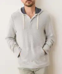 Portola Beach Hoodie(Small,White/Navy)