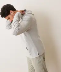 Portola Beach Hoodie(Small,White/Navy)