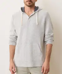 Portola Beach Hoodie(Small,White/Navy)