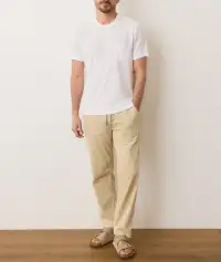 Relaxed Hemp Cotton Tee(Small,White)