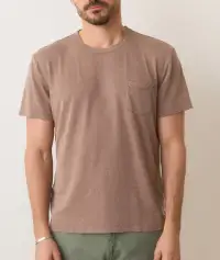 Relaxed Hemp Cotton Tee(Small,Wood Smoke)