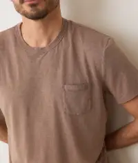 Relaxed Hemp Cotton Tee(Small,Wood Smoke)