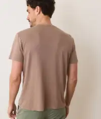 Relaxed Hemp Cotton Tee(Small,Wood Smoke)