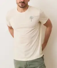 Signature Crew Graphic Tee(Small,Whitecap)