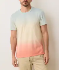 Signature Crew Tee(Small,Green/Warm Ombre)