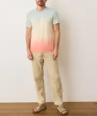Signature Crew Tee(Small,Green/Warm Ombre)