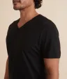 Signature V-Neck Tee in Black(Small,Black)