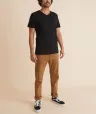 Signature V-Neck Tee in Black(Small,Black)