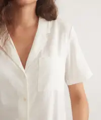 Lucy Resort Shirt(Extra Small,White)