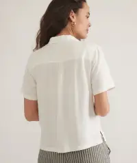 Lucy Resort Shirt(Extra Small,White)