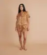 Washable Silk Short in Abstract Cheetah Print