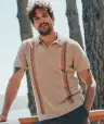 Liam Sweater Polo(Driftwood Sunset Stripe,Small)