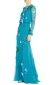 Electric Blue Long Sleeve Gown(2,ELECTRIC BLUE)