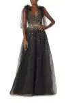 NOIR GOLD TULLE