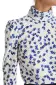 High Neck Long Sleeve Blouse(4,SILKWHITE BLUE)