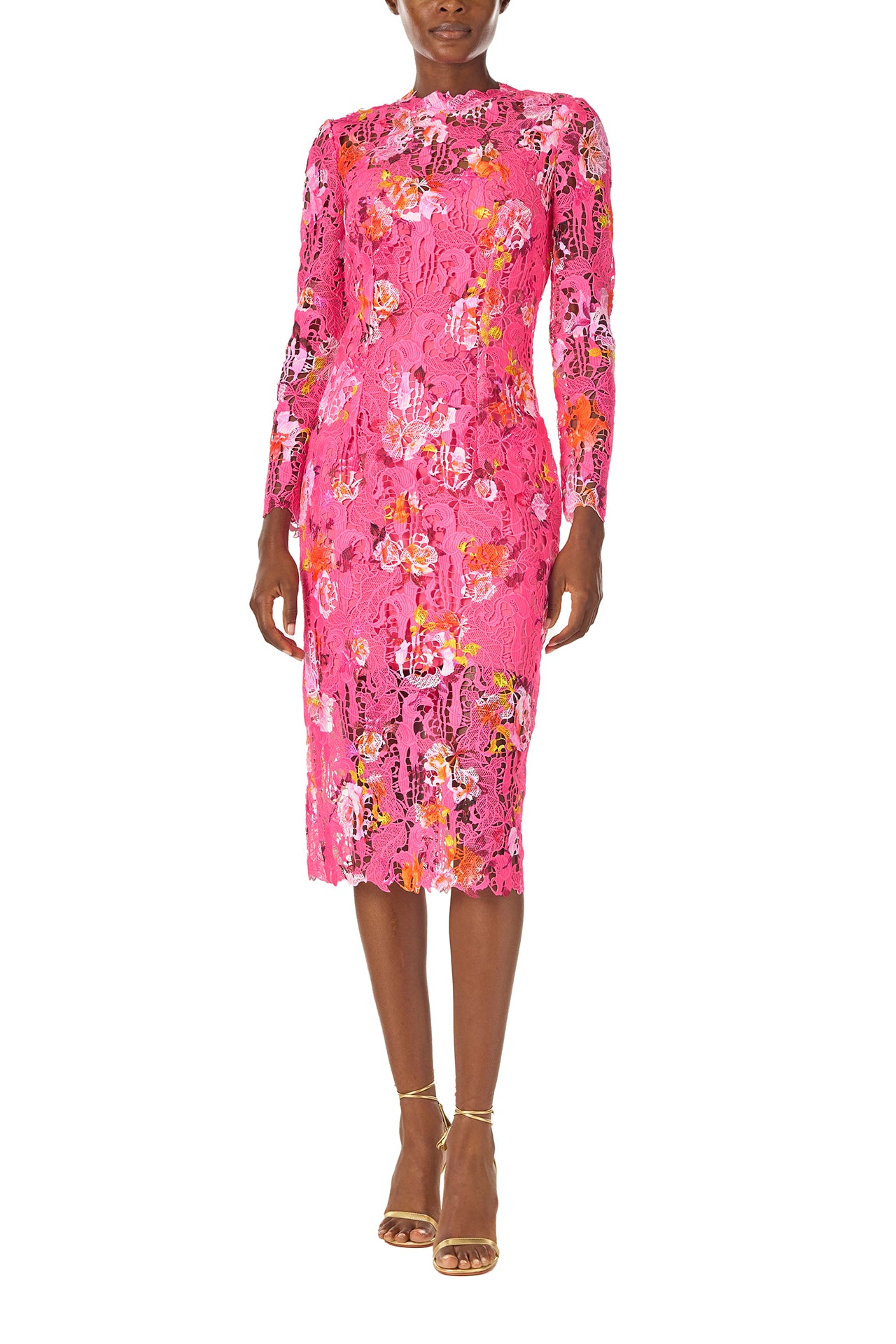Long Sleeve Lace Sheath Dress